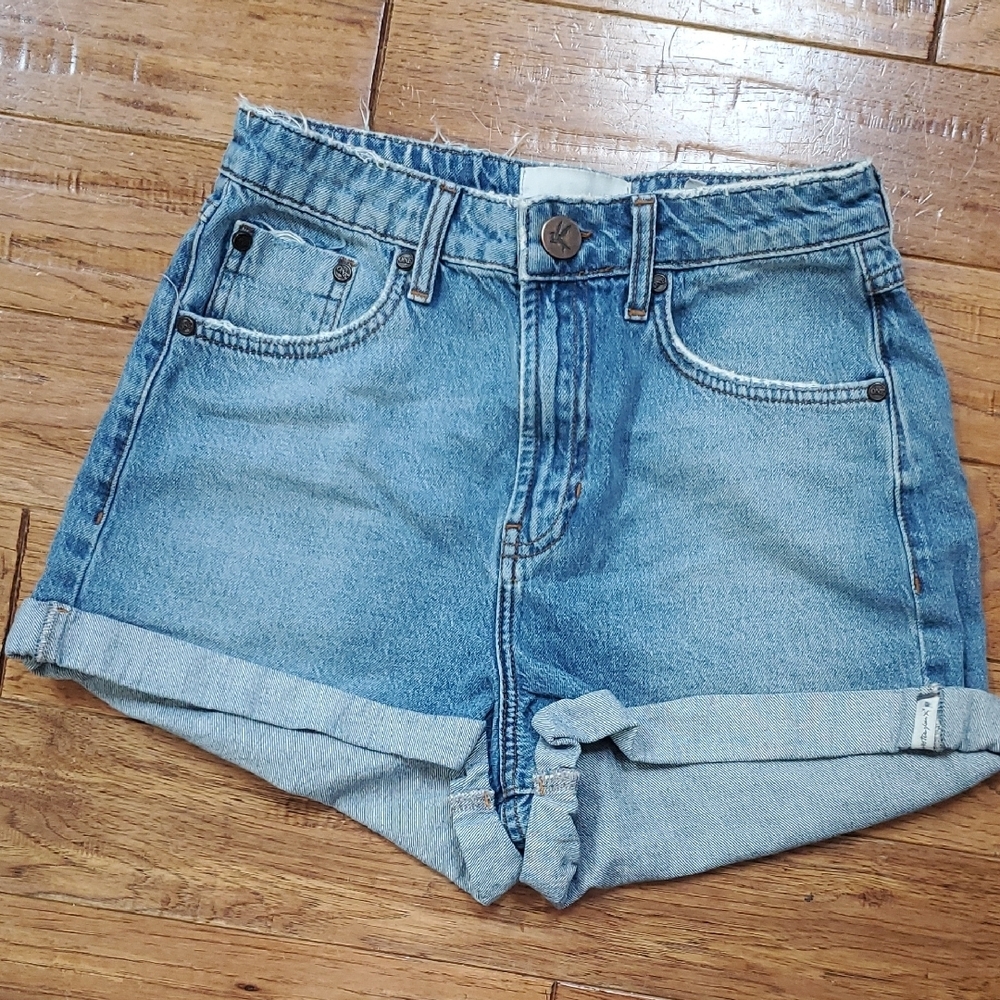 One Teaspoon High Waist Bandit Denim Shorts